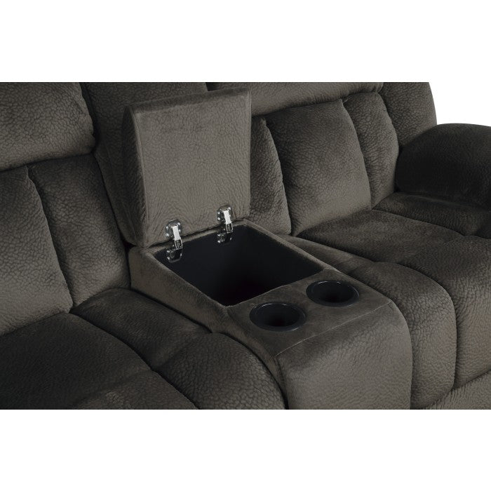 9636-2 Double Glider Reclining Love Seat with Center Console - 9636-2