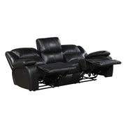 9639BK*2 2pc Set: Sofa, Love - 9639BK*2