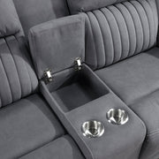9646GY*2 2pc Set: Sofa, Love - 9646GY*2