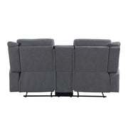 9646GY-2 Double Reclining Love Seat with Center Console - 9646GY-2