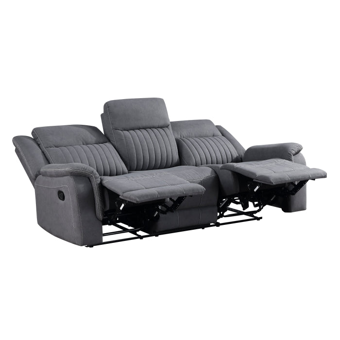 9646GY-3 Double Reclining Sofa - 9646GY-3