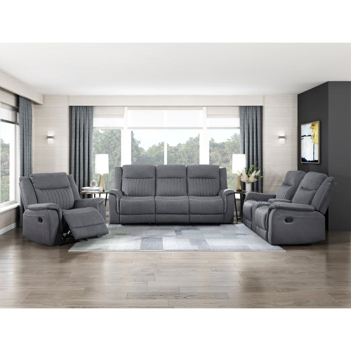 9646GY-3 Double Reclining Sofa - 9646GY-3