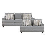 9648GY*2 2pc Set: Sofa, Love - 9648GY*2