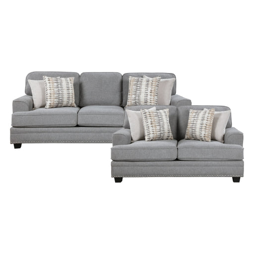 9648GY*2 2pc Set: Sofa, Love - 9648GY*2
