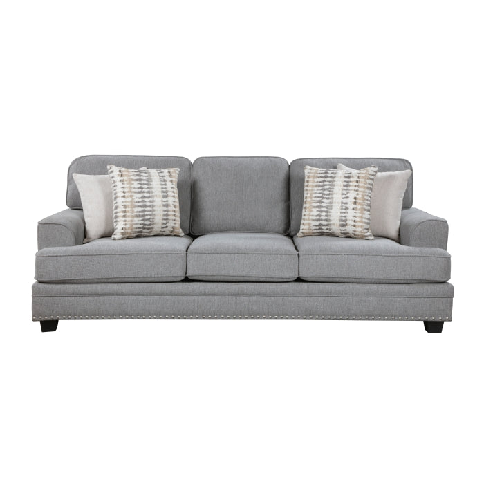 9648GY*2 2pc Set: Sofa, Love - 9648GY*2
