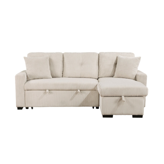 9649BE*SC (3)3-Piece Reversible Sectional with Pull-out Bed and Hidden Storage - 9649BE*SC