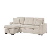 9649BE*SC (3)3-Piece Reversible Sectional with Pull-out Bed and Hidden Storage - 9649BE*SC