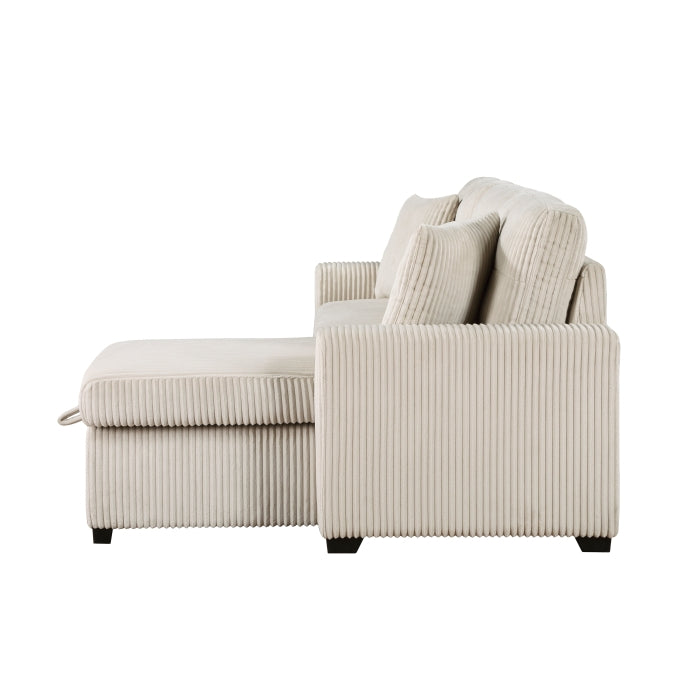 9649BE*SC (3)3-Piece Reversible Sectional with Pull-out Bed and Hidden Storage - 9649BE*SC