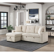 9649BE*SC (3)3-Piece Reversible Sectional with Pull-out Bed and Hidden Storage - 9649BE*SC
