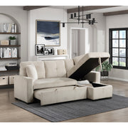 9649BE*SC (3)3-Piece Reversible Sectional with Pull-out Bed and Hidden Storage - 9649BE*SC
