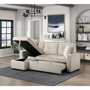 9649BE*SC (3)3-Piece Reversible Sectional with Pull-out Bed and Hidden Storage - 9649BE*SC