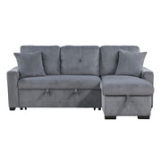 9649DG*SC (3)3-Piece Reversible Sectional with Pull-out Bed and Hidden Storage - 9649DG*SC
