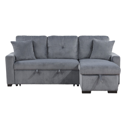9649DG*SC (3)3-Piece Reversible Sectional with Pull-out Bed and Hidden Storage - 9649DG*SC