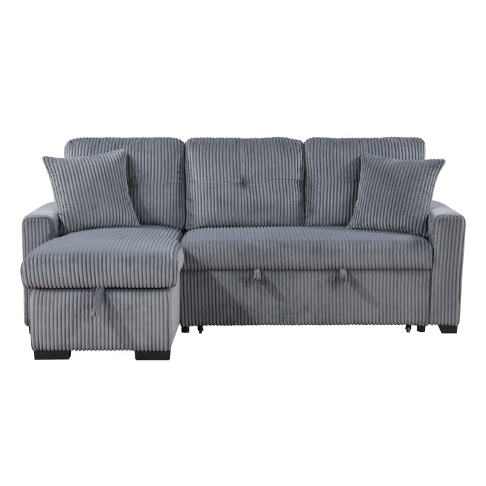 9649DG*SC (3)3-Piece Reversible Sectional with Pull-out Bed and Hidden Storage - 9649DG*SC