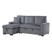 9649DG*SC (3)3-Piece Reversible Sectional with Pull-out Bed and Hidden Storage - 9649DG*SC