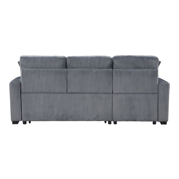 9649DG*SC (3)3-Piece Reversible Sectional with Pull-out Bed and Hidden Storage - 9649DG*SC