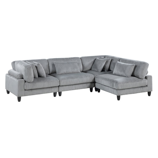 9688GY*42CR2AC (4)4-Piece Modular Sectional - 9688GY*42CR2AC