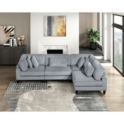 9688GY*42CR2AC (4)4-Piece Modular Sectional - 9688GY*42CR2AC