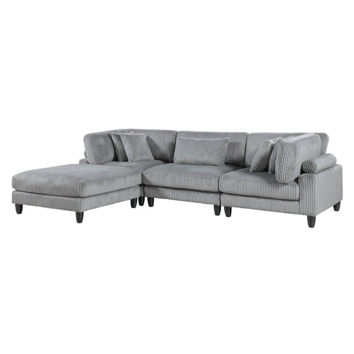 9688GY*42CRACOT (4)4-Piece Modular Sectional with Ottoman - 9688GY*42CRACOT