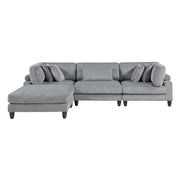 9688GY*42CRACOT (4)4-Piece Modular Sectional with Ottoman - 9688GY*42CRACOT