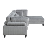 9688GY*42CRACOT (4)4-Piece Modular Sectional with Ottoman - 9688GY*42CRACOT