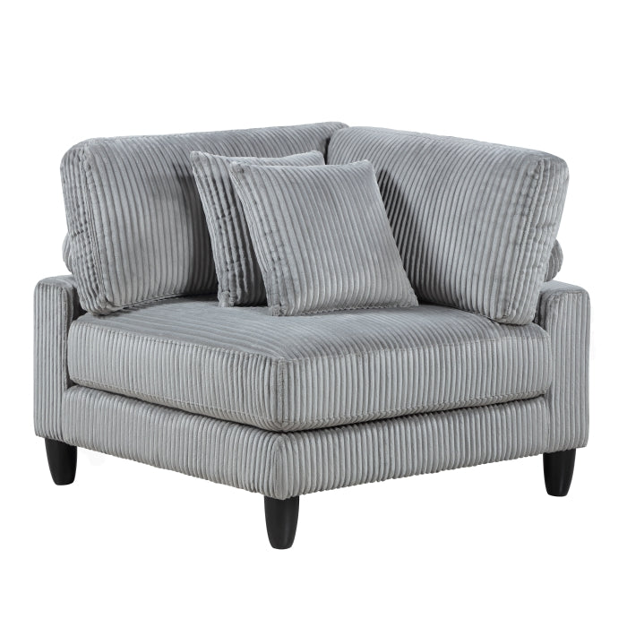 9688GY*42CRACOT (4)4-Piece Modular Sectional with Ottoman - 9688GY*42CRACOT