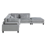 9688GY*52CR2ACOT (5)5-Piece Modular Sectional with Ottoman - 9688GY*52CR2ACOT