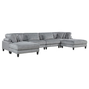 9688GY*62CR2AC2OT (6)6-Piece Modular Sectional with Ottomans - 9688GY*62CR2AC2OT