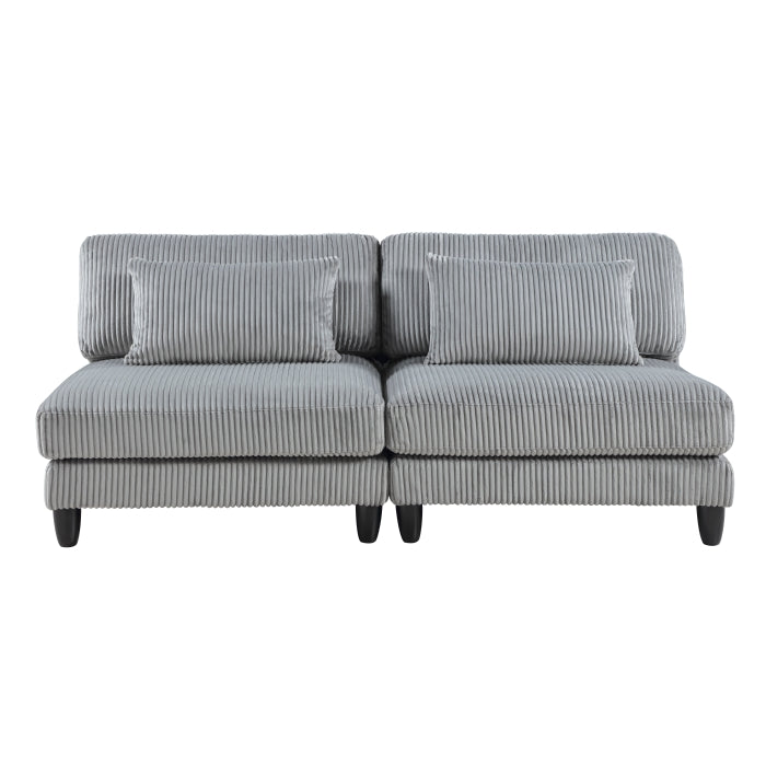 9688GY*62CR3ACOT (6)6-Piece Modular Sectional with Ottoman - 9688GY*62CR3ACOT