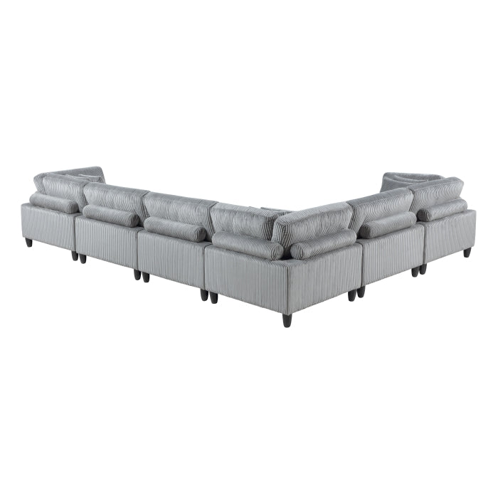 9688GY*63CR3AC (6)6-Piece Modular Sectional - 9688GY*63CR3AC