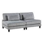 9688GY*63CR3AC (6)6-Piece Modular Sectional - 9688GY*63CR3AC
