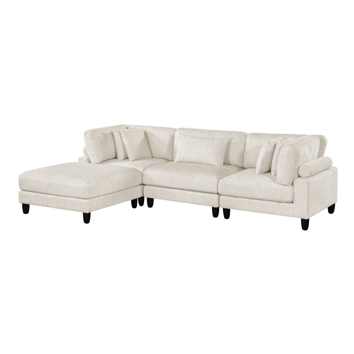 9688NBE*42CRACOT (4)4-Piece Modular Sectional with Ottoman - 9688NBE*42CRACOT