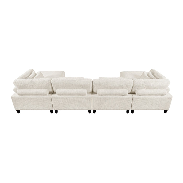 9688NBE*62CR2AC2OT (6)6-Piece Modular Sectional with Ottomans - 9688NBE*62CR2AC2OT