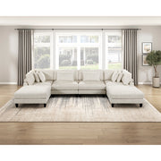 9688NBE*62CR2AC2OT (6)6-Piece Modular Sectional with Ottomans - 9688NBE*62CR2AC2OT