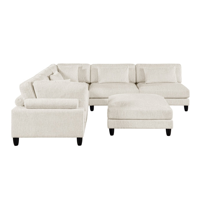 9688NBE*62CR3ACOT (6)6-Piece Modular Sectional with Ottoman - 9688NBE*62CR3ACOT