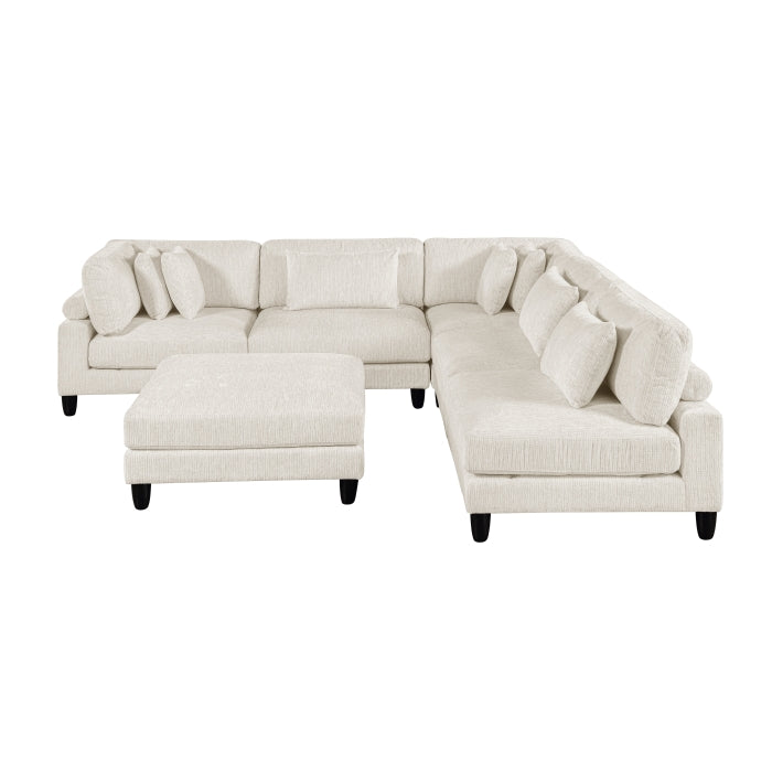 9688NBE*62CR3ACOT (6)6-Piece Modular Sectional with Ottoman - 9688NBE*62CR3ACOT