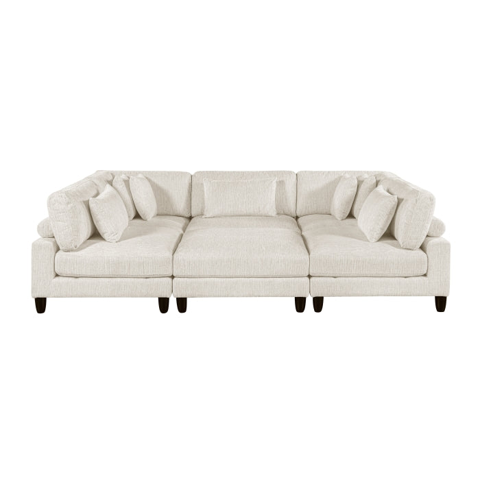 9688NBE*62CR3ACOT (6)6-Piece Modular Sectional with Ottoman - 9688NBE*62CR3ACOT