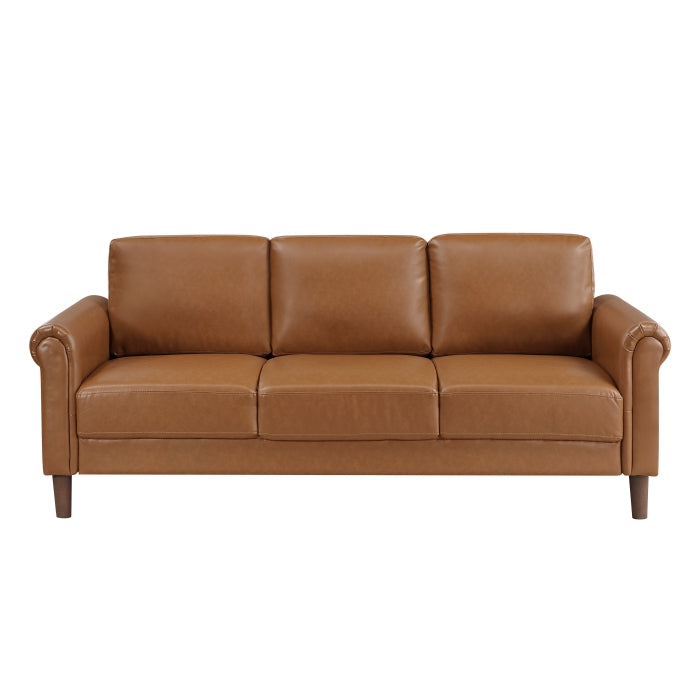 9690BRW*2 2pc Set: Sofa, Love - 9690BRW*2