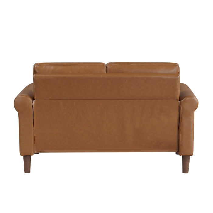 9690BRW*2 2pc Set: Sofa, Love - 9690BRW*2