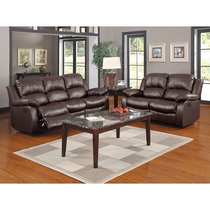 9700BRW-3 Double Reclining Sofa - 9700BRW-3