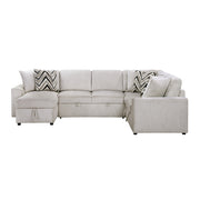 9702BE*3LC3R (3)3-Piece Sectional with Pull-out Bed and Hidden Storage - 9702BE*3LC3R