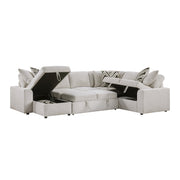 9702BE*3LC3R (3)3-Piece Sectional with Pull-out Bed and Hidden Storage - 9702BE*3LC3R