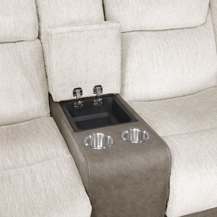 9703BE-2 Double Reclining Love Seat with Center Console - 9703BE-2