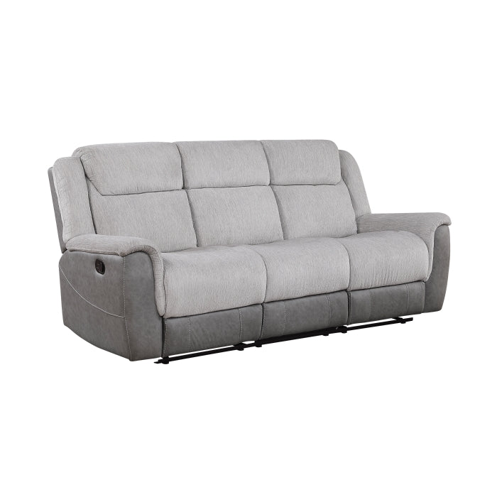 9703GY-3 Double Reclining Sofa - 9703GY-3