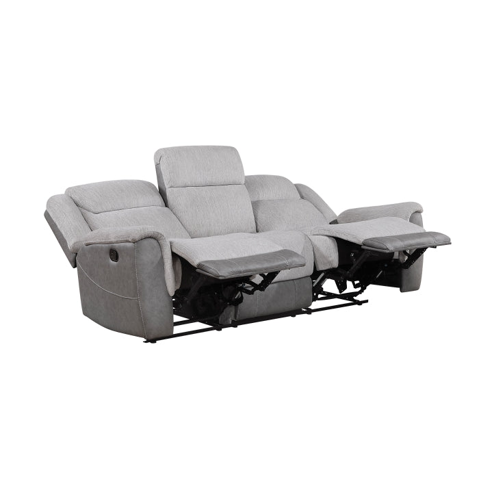 9703GY-3 Double Reclining Sofa - 9703GY-3
