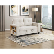 9705BE-2* (2)Love Seat with Pull-out Bed, Shelves and Charging Ports - 9705BE-2*