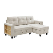9705BE*32AVC (3)Sectional with Reversible Chaise, Pull-out Bed, Shelves and Charging Ports - 9705BE*32AVC