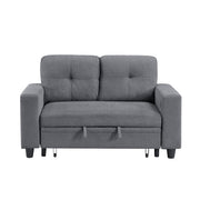 9705GY-2* (2)Love Seat with Pull-out Bed, Shelves and Charging Ports - 9705GY-2*