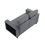 9705GY-2* (2)Love Seat with Pull-out Bed, Shelves and Charging Ports - 9705GY-2*