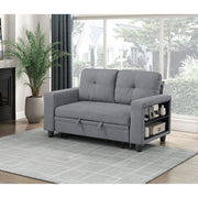 9705GY-2* (2)Love Seat with Pull-out Bed, Shelves and Charging Ports - 9705GY-2*